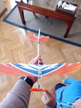 Aviones de planeador volador, banda de goma alimentada, avión volador, modelos de juguete para ensamblaje para niños
