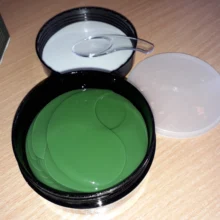 AUQUEST-Parches para los ojos, mascarilla hialurónica de algas marinas, hidratante, ojeras, bolsas para los ojos, elimina las arrugas, de belleza para ojo, cuidado de la piel, 60 uds.