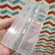 Caja de almacenamiento con ranuras de plástico para limas de uñas, accesorios de manicura con soporte transparente acrílico, 20 unidades