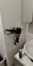 Holder Shelf-Hanger Rack-Stand Storage-Organizer Hair-Dryer Bathroom-Supply Wall-Mounted