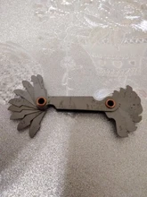 NICEYARD-herramienta de medición métrica y de paso blanqueador, tornillo plegable de 60 y 55 grados, medidor de hilo, 20 cuchillas de Metal