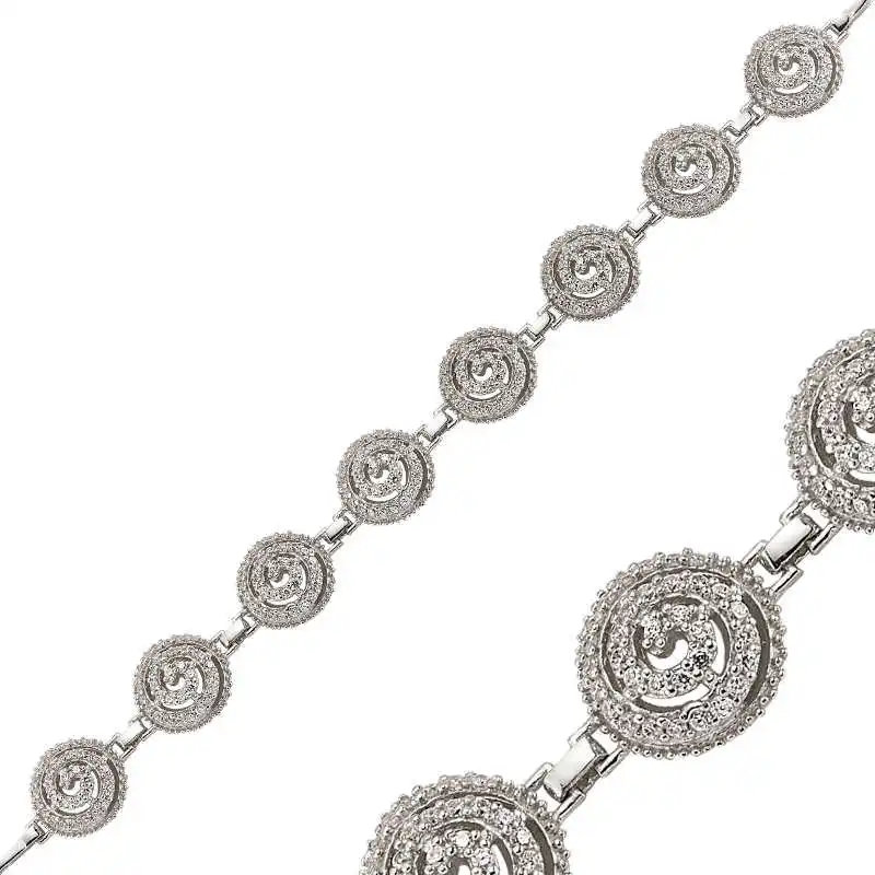 

Armagano 100% 925 Sterling Silver White Cubic Zirconia Women Bracelet High Quality and Original Women Wrist Straps