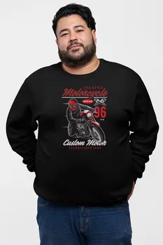 

Angemiel Wear Life Style Motorcyle Black Men 'S Sweatshirt