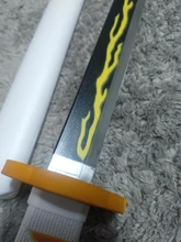 Kimetsu no Yaiba espada arma demonio asesino Agatsuma Zenitsu Cosplay espada 1:1 Anime Ninja cuchillo PU 104cm arma Prop
