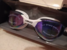 COPOZZ profesional impermeable chapado claro doble Anti-niebla gafas de natación Anti-UV de las mujeres de los hombres gafas de natación gafas con el caso