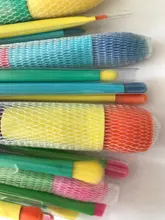 Docolor-brochas de maquillaje profesionales, 15 Uds., para base en polvo, sombra de ojos, pelo sintético, coloridas