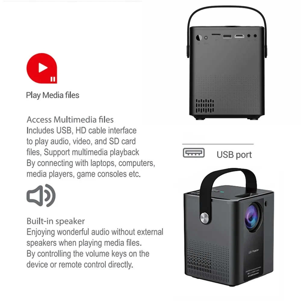 C500 светодиодный 4000 люмен проектор Поддержка 1080P Full HD мини Android 10 WIFI Proyector домашний