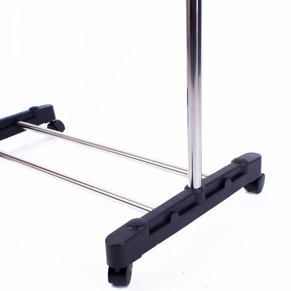  single standing clothes rack floor rack extending and mobile muiltifunctional rack on wheels stainl