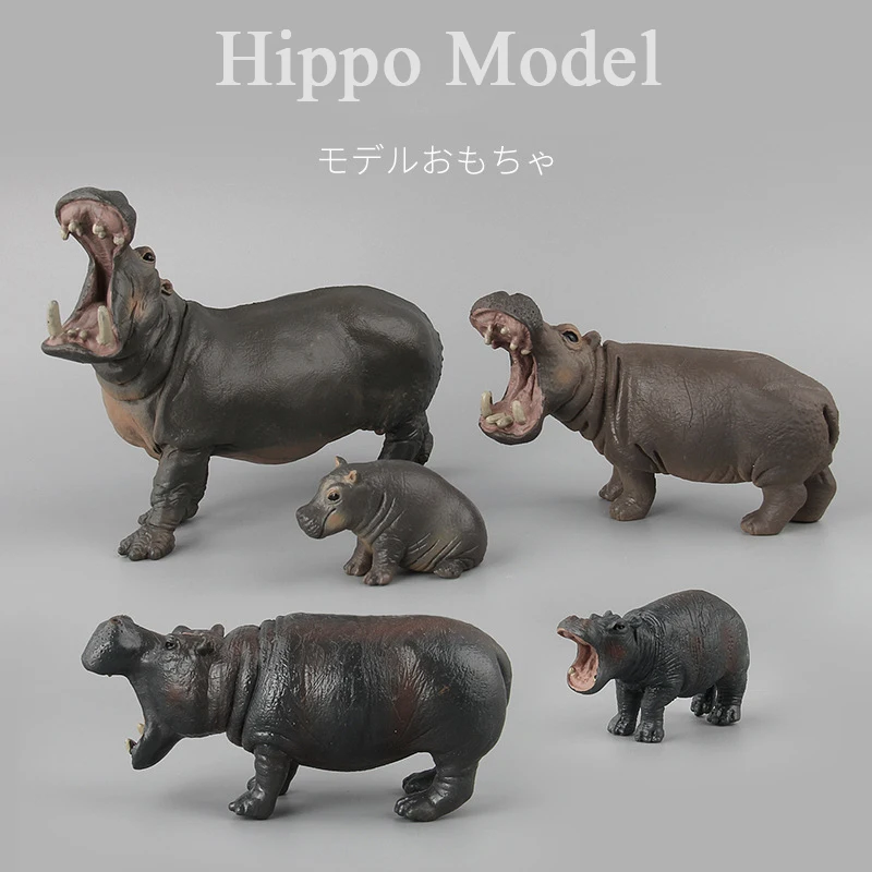 

Hippo Simulation Model Action Figures Hand-painted simulation Education Learning Cognitive Toys For Children Kids Gifts