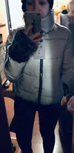 Puffer Jackets Coat Streetwear Reflective Women Winter Warm Night No AS262 Loose Fluorescent