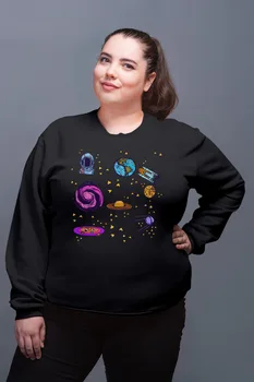 

Angemiel Wear Space And Prints Black Women Sweatshirt