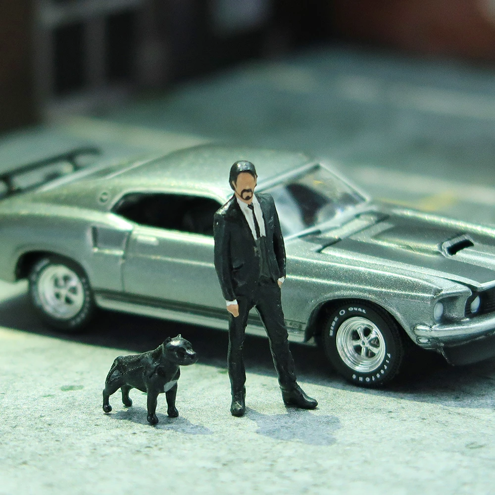 1 64スケールモデルジョン 芯とピットブル テリアダイカスト合金車のシミュレーション静的フィギュアジオラマミニチュアシーンコレクション Null Aliexpress