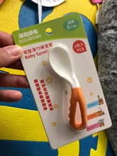 Cuchara Ovalada para el codo para niños, cuchara curvada de polipropileno opcional para aprender a comer, para sopa y entrenamiento, tres colores