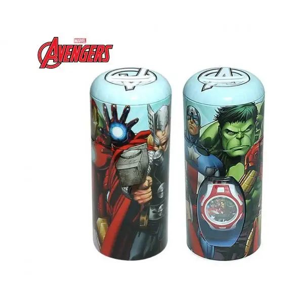AVENGERS LADY BUG STAR WARS PJMASKS DIGITAL clock with Piggy Bank METAL assorted 5MODELO afbeelding
