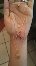 Gargantilla multicapa con forma de cuerno para mujer, colgante de media luna larga, cadena Bohemia, accesorios para vacación