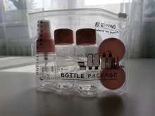 Mini botes de plástico para cosméticos, mini botellas de plástico para uso de crema cosmética para rostro, juego de 7 unidades, envases vacíos de plástico transparentes, kit de viaje