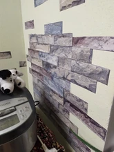 Self-Adhesive Wallpaper Vinyl Living-Room Stick Decor Haohome Peel Brick for And