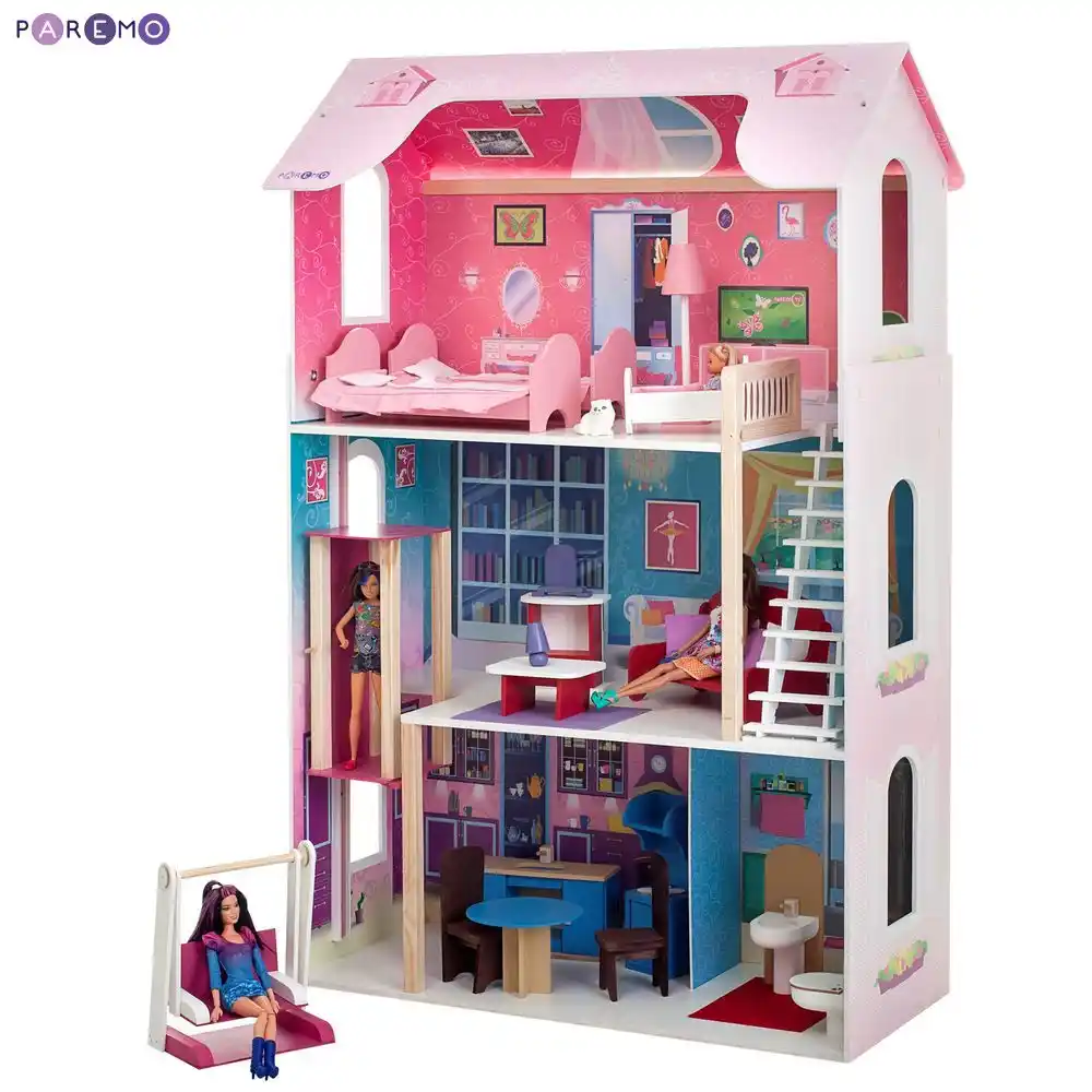 wooden barbie dollhouse