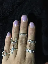 De aleación de Zinc de 12 Uds bohemios plata anillo de Color de las mujeres Vintage antiguo carta hueco alas corazón Luna mujer regalo de la joyería