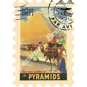 

Egypt vinyl souvenir magnet vintage tourist poster