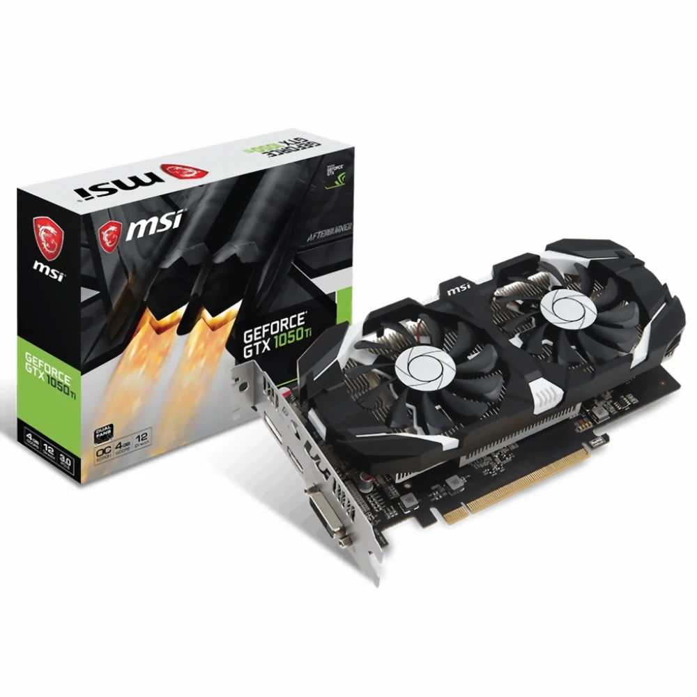 Видеокарта MSI nVidia GeForce GTX 1050 Ti 1455MHz 4096MB 7008MHz 128 bit RTL [GTX 1050 Ti 4GT OCV1]