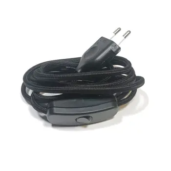 

Connection black textile 170cm with switch and plug