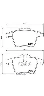 Колодки Тормозные Volvo Xc90 2.4-4.4 02- Задние Brembo P86019 Brembo арт. P86019