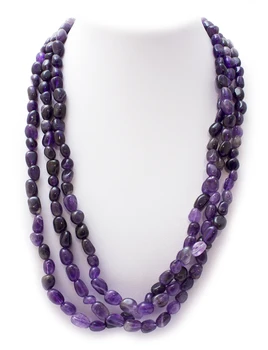 

Amethyst necklace 55 CM.