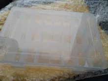 Caja de almacenamiento de plástico para joyas, compartimiento ajustable, caja para pendientes, estuche para joyería, varios tamaños