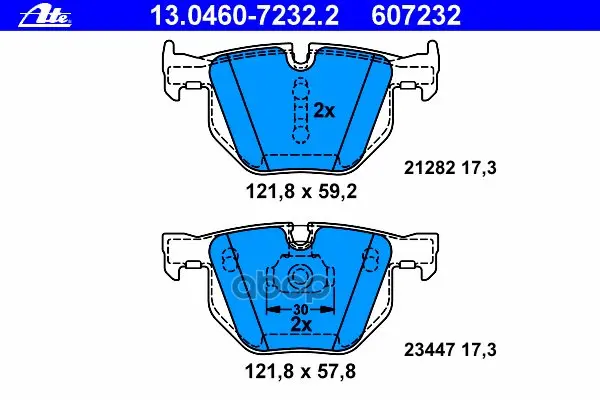 Колодки Тормозные Дисковые Ate арт. 13.0460-7232.2