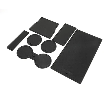 

Custom Fit Cup and Center Console Liner Acessories for Tesla Model 3 7-pc Set, Solid Black Limit one purchase per person
