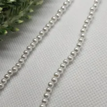 Collar con colgante de concha de amor para mujer, gargantilla de cadena de perlas Simple de 6MM de estilo Vintage, joyería de moda al por mayor