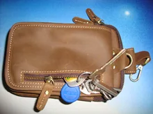 Riñonera de cuero auténtico para hombre, Bolso pequeño de piel de vaca, a la moda, con gancho, riñonera, funda para teléfono de 5,5 , 1609