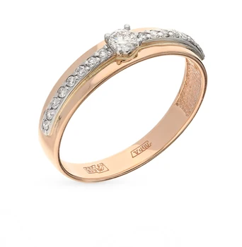 

Gold ring with diamonds sunlight