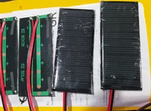 Panel Solar con cable extensible, células solares policristalinas epoxi estándar DIY, módulo de carga de batería de 30cm, 5,5 V, 0,38 W, 70ma