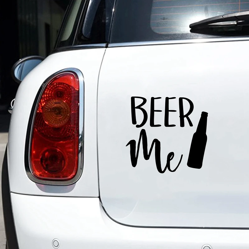 Виниловая наклейка Beer Me для декора холодильника забавная пивная цитата