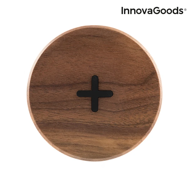 InnovaGoods беспроводное деревянное быстрое зарядное устройство орех