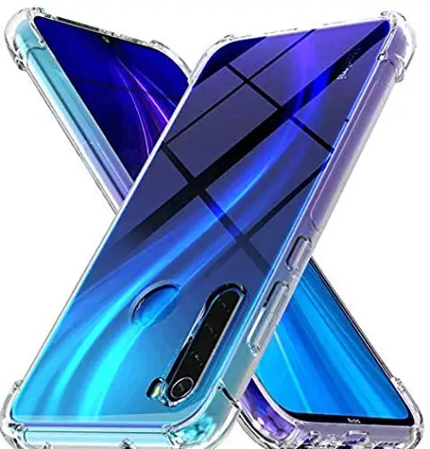 Чехол гелевый для Xiaomi Redmi Note 8 | Прозрачные противоударные края с усиленными