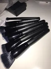 Zoreya-Conjunto de brochas negras de maquillaje para ojos, herramientas de cosmética facial, cepillo de pelo de nailon, mango de madera, pinceles profesionales de belleza, 7/9 Uds.