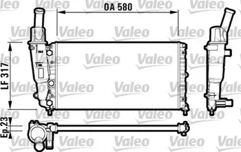 

Radiator FIAT PUNTO 1.1-LA.Y 1.1-1.2 CLIM.732705VALEO