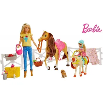 

Barbie dolls Barbie and Chelsea with horses and accessories, gift for girls and boys 3-9 years (Mattel FXH15)