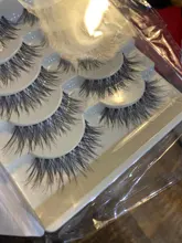 5 par/caja pestañas 3D fibra Artificial mucho pestañas duraderas las mujeres extensión y volumen de pestañas falsas