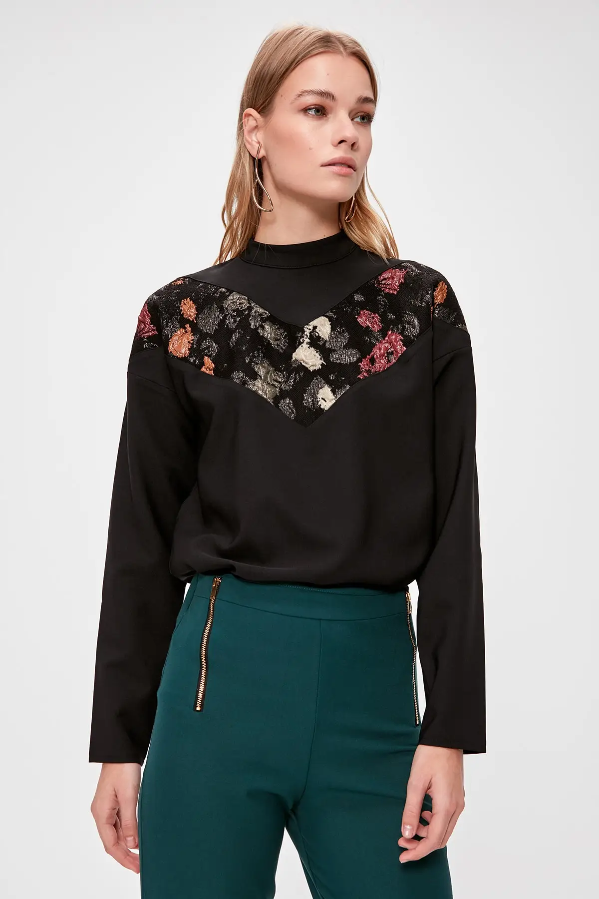 Trendyol жаккардовая блузка TWOAW20BZ0979