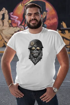 

Angemiel Wear Soldier Monkey White Men 'S Cotton Big Size T-Shirt