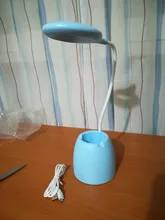 Pen-Holder Desk-Lamp Book Read-Light Dimming Bedside Home-Decor Pink Eye-Protect Touch