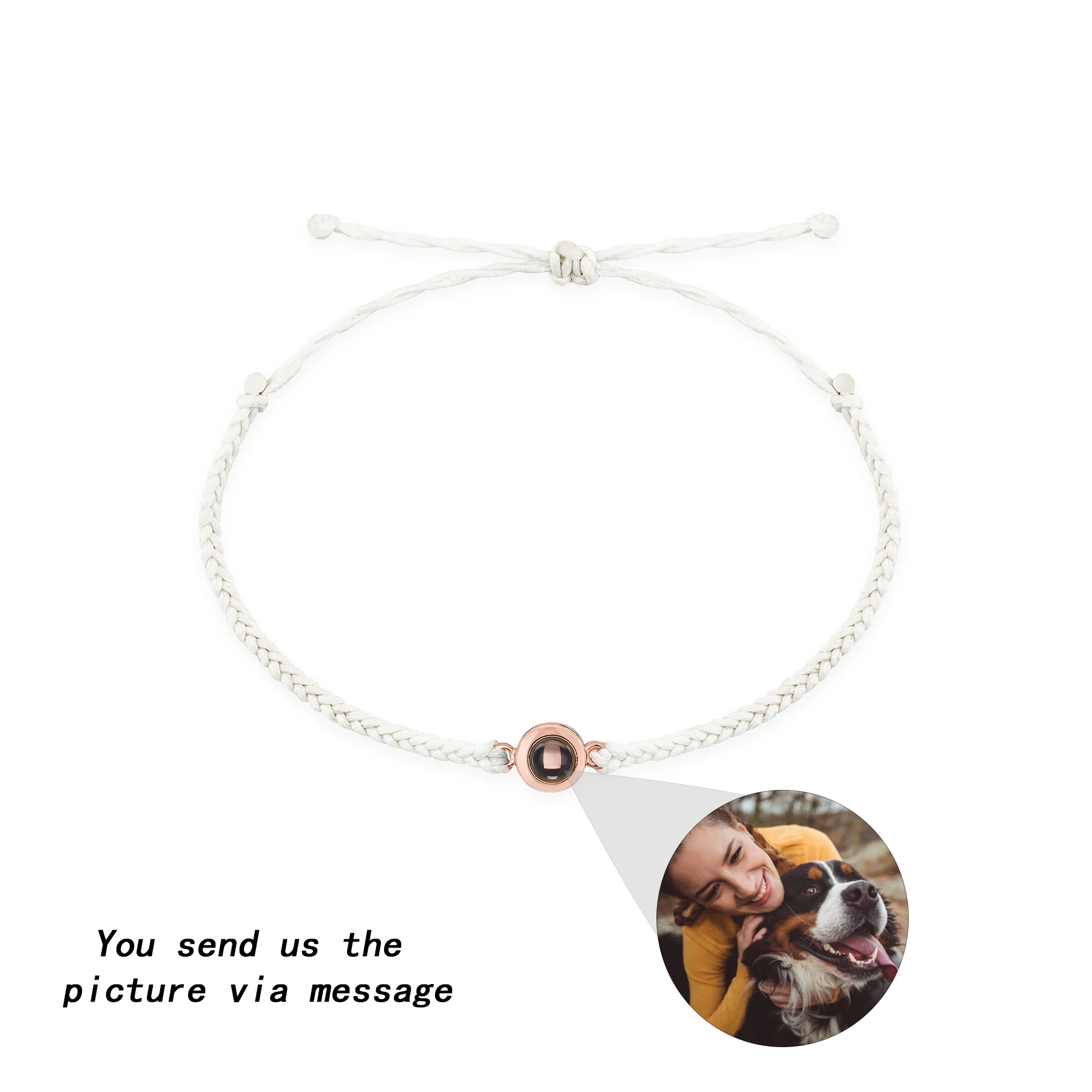 Personalized Circle Photo Bracelet Projection Bracelets Custom Photo Bracelet With Couple Memorial Jewelry Gift For Women Men 1