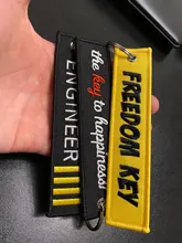 LLavero de novedad para quitar antes del vuelo, llaveros Bijoux para motocicletas y automóviles, etiqueta para llave Nuevo bordado