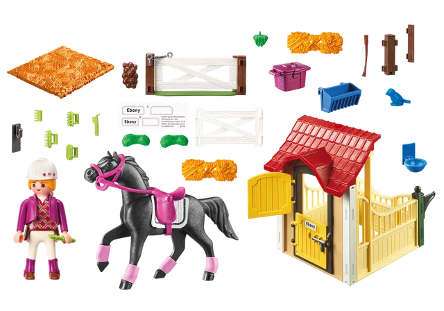 PLAYMOBIL ® 6934 cheval arabe avec écurie, original, clics, cadeau