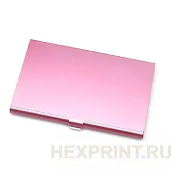 

Business card holder metal (color-pink)