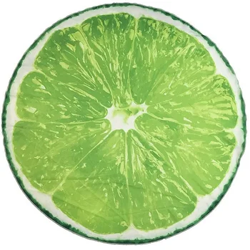 

Terry round towel for beach, 150 cm (pattern: lemon долька), арт.3134